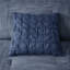 Édredon imprimé en seersucker très grand - bleu marine, microfibre douce, 2 coussins décoratifs carrés 7 pièces bleu marine en seersucker, literie chaude