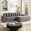 Très grand canapé en forme de L avec méridienne, canapé modulaire en L en velours côtelé confortable avec 8 coussins et deux espaces de rangement pour les accoudoirs, canapé-lit rembourré moelleux pour la chambre à coucher du salon-81596486