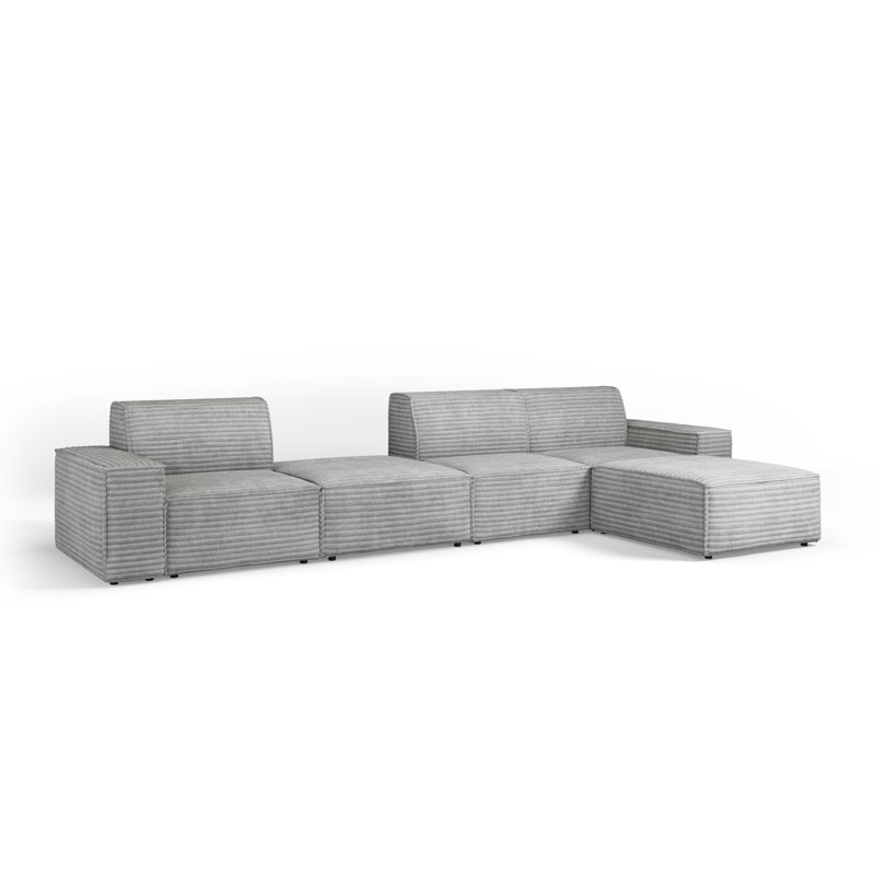 Matimila 6 Seater Corner Sofa , Ash Grey, Right Hand Facing