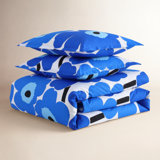 Marimekko Unikko Blue Cotton Reversible Comforter Set