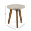 Tables de patio compactes, trépied moderne en bois d'acacia pour la maison de patio