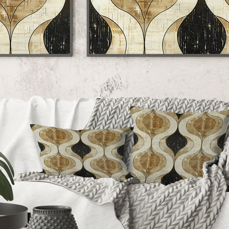 Oreiller brun et beige VI