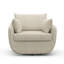 Fauteuil pivotant moderne de 40 po avec 3 coussins décoratifs, fauteuil surdimensionné et confortable-1265664584