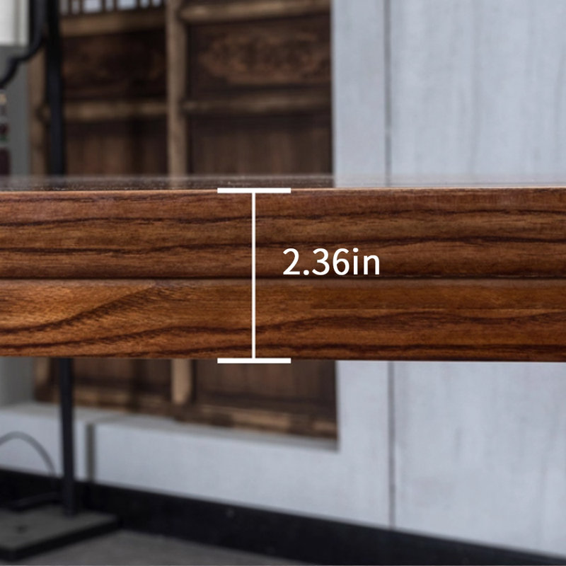 Retro And Durable Elm Wood Writing Desk, 31.49" H x 59.05" W x 31.49" D