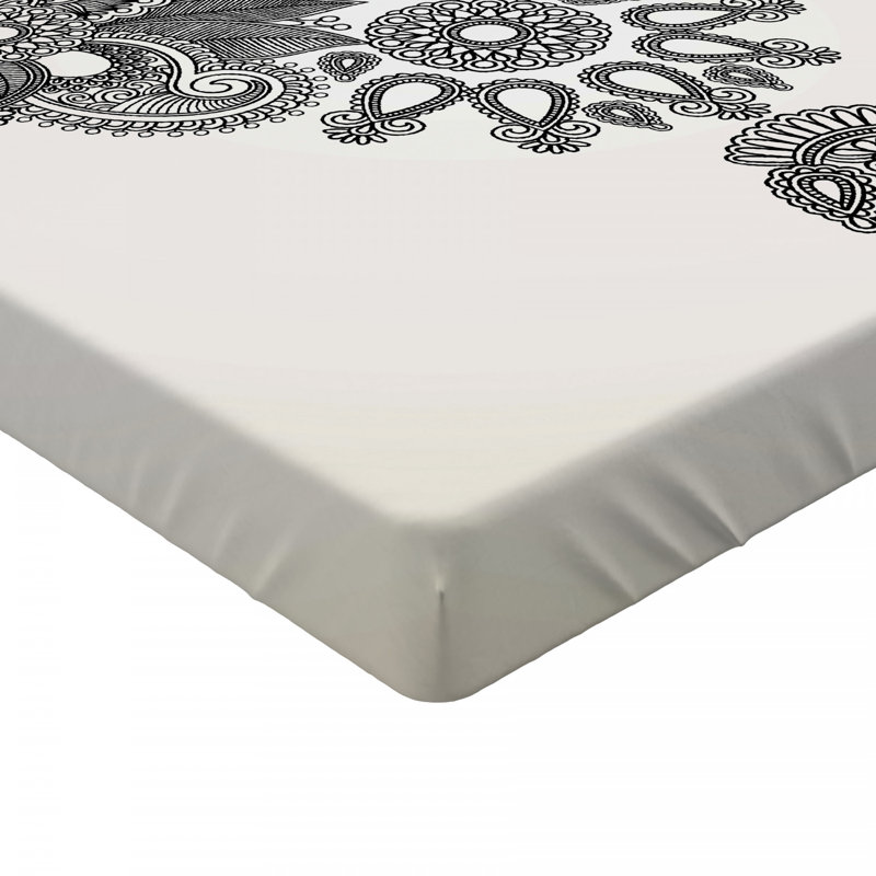 Microfiber Paisley Fitted Sheet, Full Fitted Sheet
