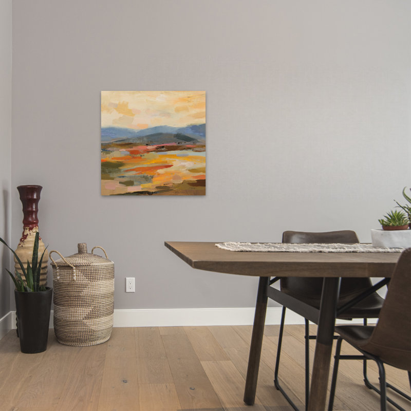 «Distant Mountain Ii», art abstrait contemporain, H 24 po x l 24 po