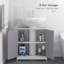 Bathroom Vanity Base Only, 60X60cm Under-Sink Storage Cabinet White And Grey