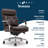 La-Z-Boy Sonata Executive Office Chair With Padded Arms, Bonded Leather-104831374-105427553