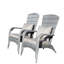 Chaise de patio avec coussins (coussin gris)