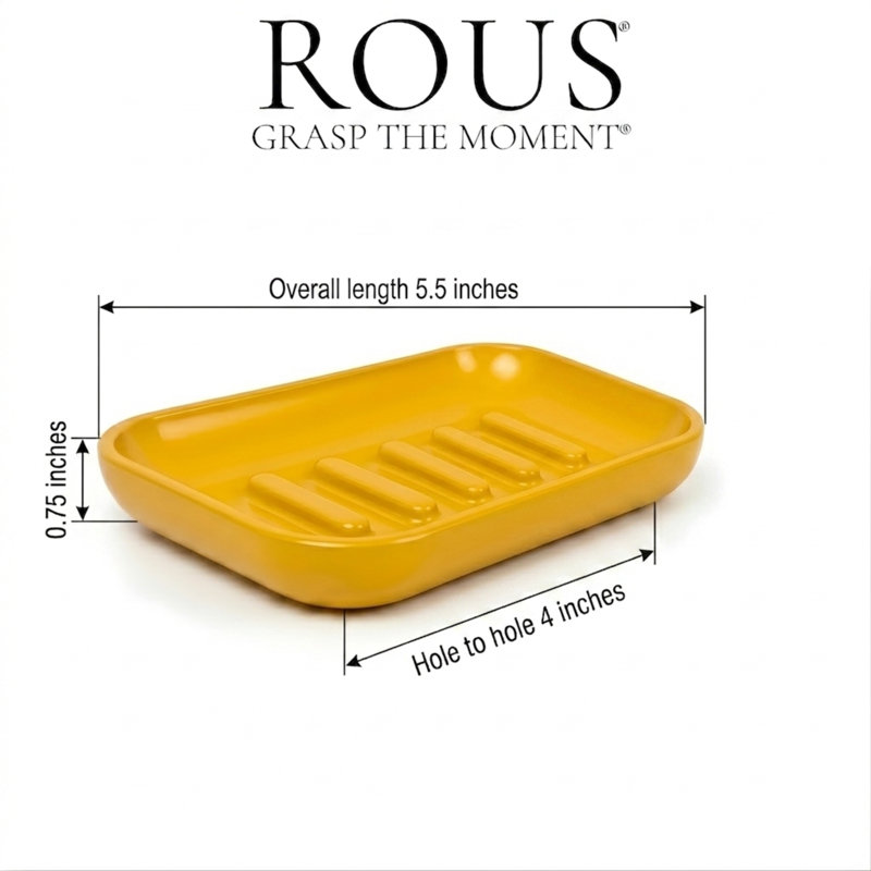 Alabaster Soap Dish, Sunflower (Yellow)