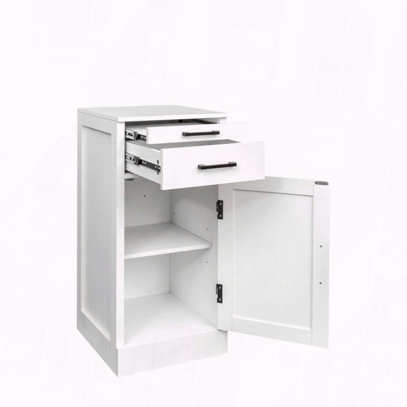 Modular Wine Bar Cabinet Large Capacity Storage, White