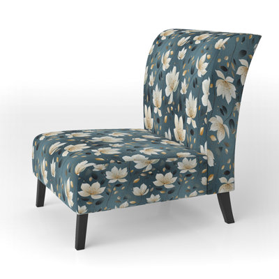 Élégant motif floral - Fauteuil de chambre rembourré Cottage