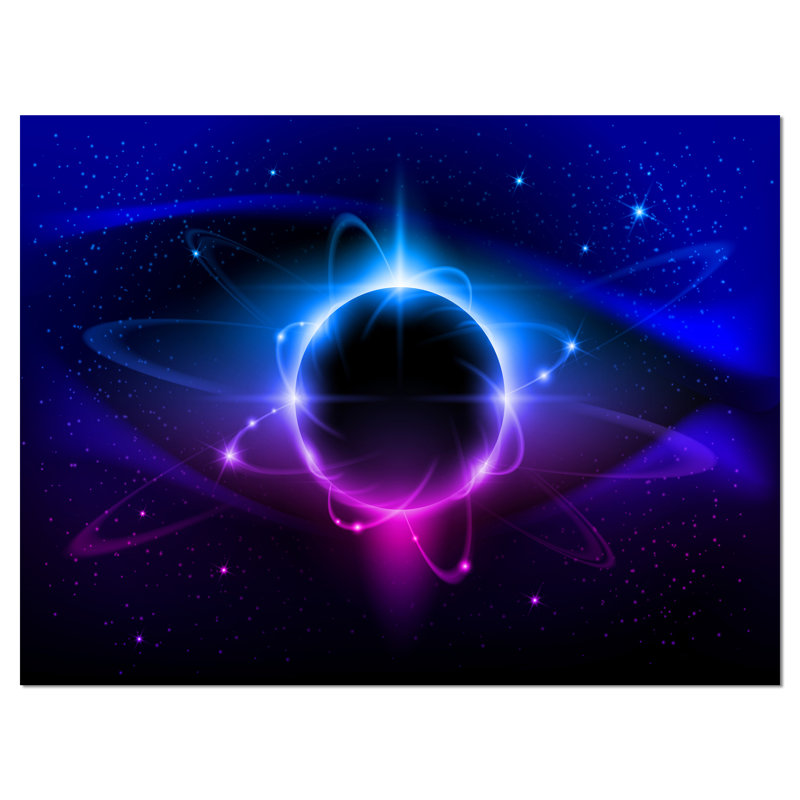 " Fractal Black Star ", 30" H x 40" W x 1" D