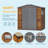 4*6FT Iron-Wood Combination Tool Shed – A Perfect Blend of Nature and Functionality-125957651