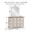 Commode double 6 tiroirs avec miroir Heraldas