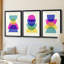 Bright Stack I - Impression personnalisée de qualité supérieure avec cadre mat - 3 pièces-851785456