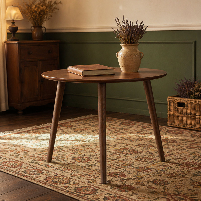 Center Table Low Table 100% Solid Oak Wood Top, Wooden Coffee Table