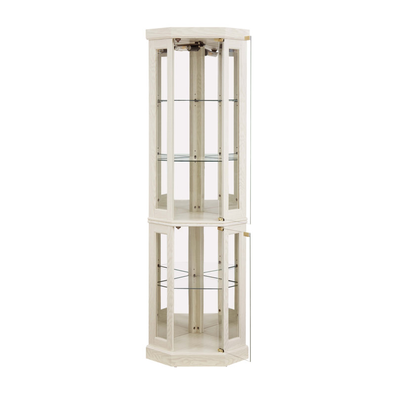 Vitrine de coin lumineuse, Blanc