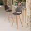 Outdoor Wicker Barstools With Metal Legs
