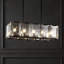 Lustre carré / rectangulaire unique à 10 lumières avec détails en cristal Lafe