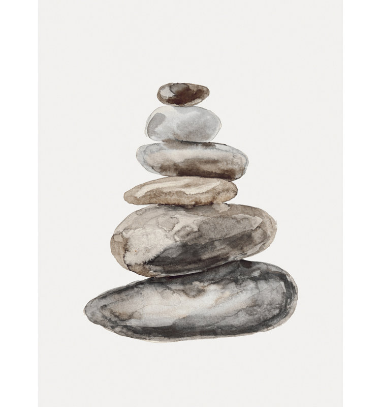 Stone Serenity Print by Other Artist, 16 × 24, Framed Canvas, Tan