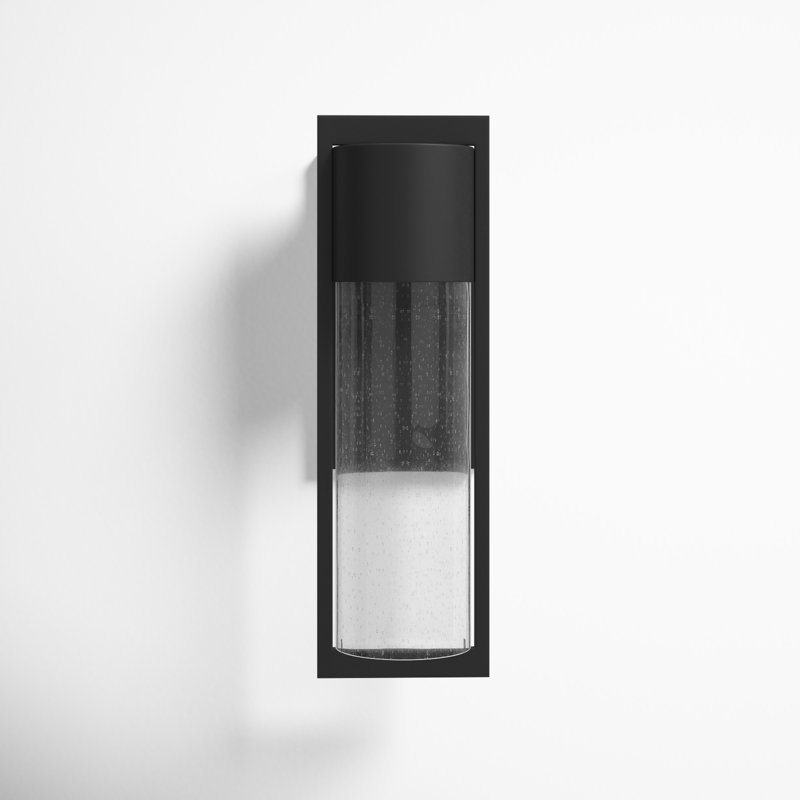 Bandit Solid Aluminum 15.5" H X 4.5" W Outdoor Wall Light, Black, Incandescent, Small