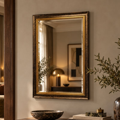 Classic Bronze Bevelled Wall Mirror