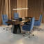Fauteuil de direction pivotant avec appui-tête Modern-2025003625