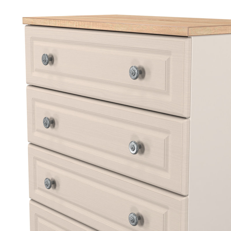 74cm W 5 - Drawer Chest of Drawers, Beige