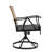 5 Piece Patio Dining Set For 4,Outdoor Wicker Furniture Set For Backyard Garden Deck Poolside With 4 Cushions Swivel Rocker Chairs,Steel Table Top, Removable Cushions