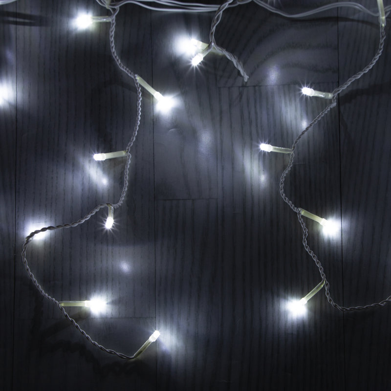 LED Twinkle Indoor / Outdoor Icicle Lights, White
