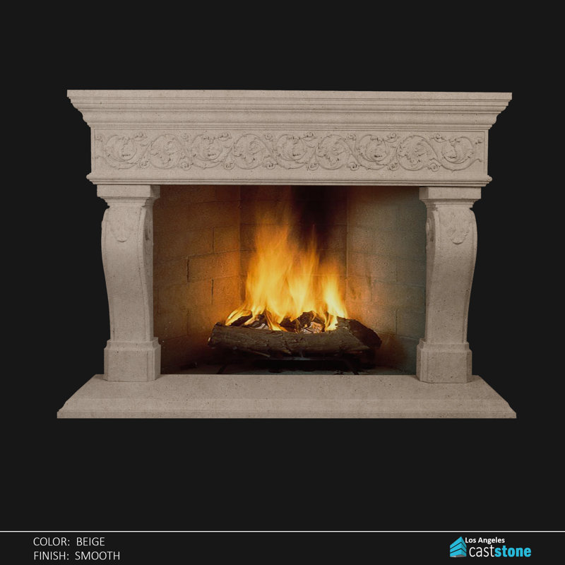 Elfros Fireplace Surround, Beige Smooth