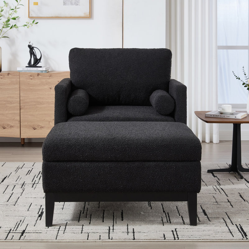 Fauteuil d'appoint 35,5 po, Noir
