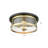 Modern 2 Light Black Round Flush Mount-1301100536