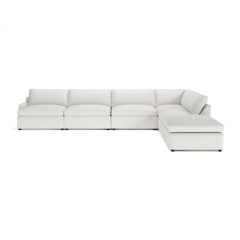 Essex 6-Piece Upholstered Modular Sectional, Right Hand Facing, Marquis Java