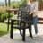 Sour Citrus Stackable Patio Chairs with cushions Iron Patio Dining Chairs Set of 2