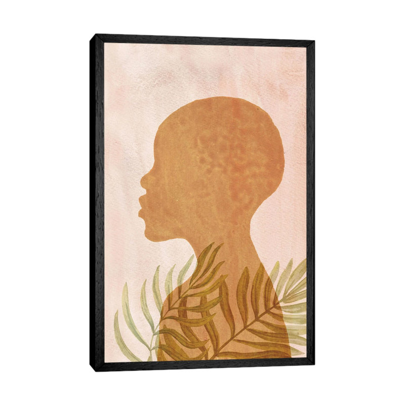 Terracotta And Blush Pink African American Art by Whales Way - Painting on Canvas, 101.6cm H x 66.04cm W x 3.81cm D