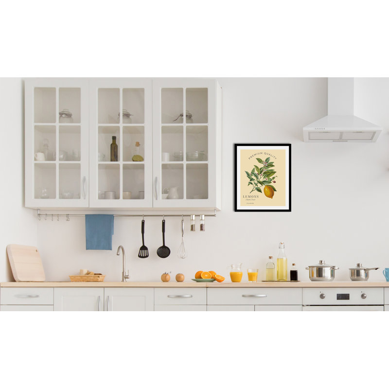 Lemons - Single Picture Frame Print, 70cm H x 50cm W