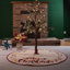Jupe d'arbre de Noël à DEL en polyester lavable à la machine