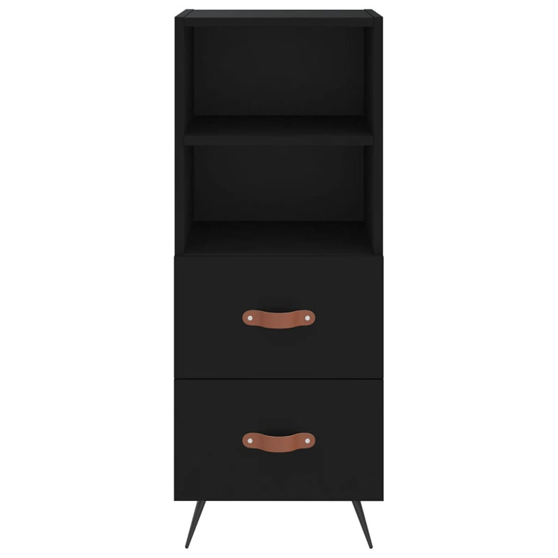 Anaelle 34.5cm W 2 - Drawer Chest of Drawers, Black