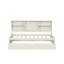 Cadre de lit simple avec tablettes latérales, deux tiroirs et port USB intégré pour une couleur blanc crème-1774581181