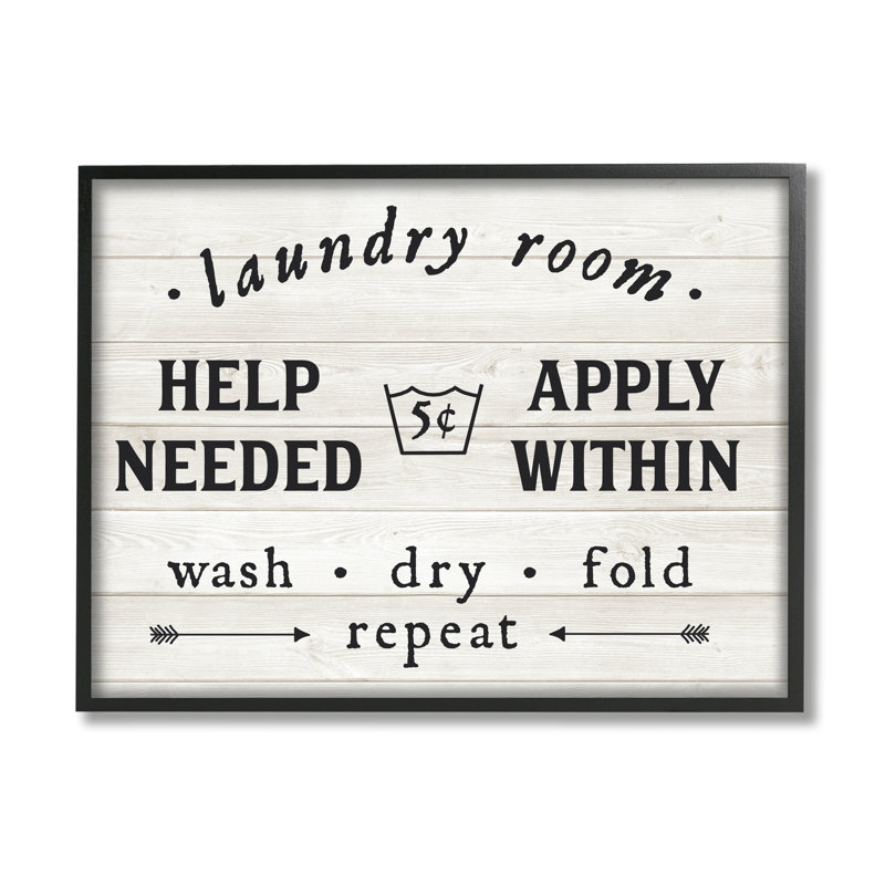 «Farmhouse Laundry Room», «rustique», art texturé à la giclée sur fond blanc, H 30 po x l 24 po x P 1,5 po