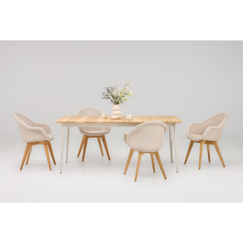 Edgard Outdoor Dining Armchair, Beige