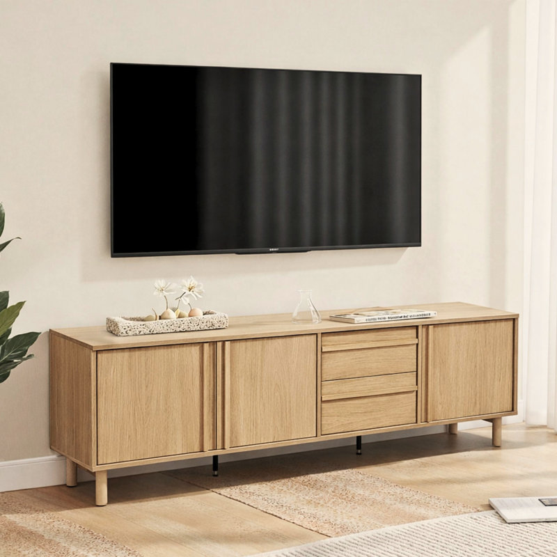 Meuble télé 70 po avec rangement pour téléviseurs de 75 po ou moins