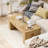 Lenie Farmhouse Rustic Wood Coffee Table With Burl Finish-258326729