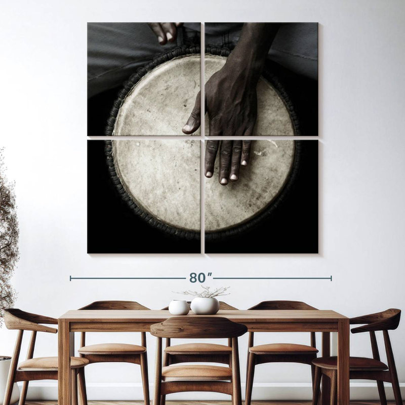 Djembe Drum, 74" H x 74" W