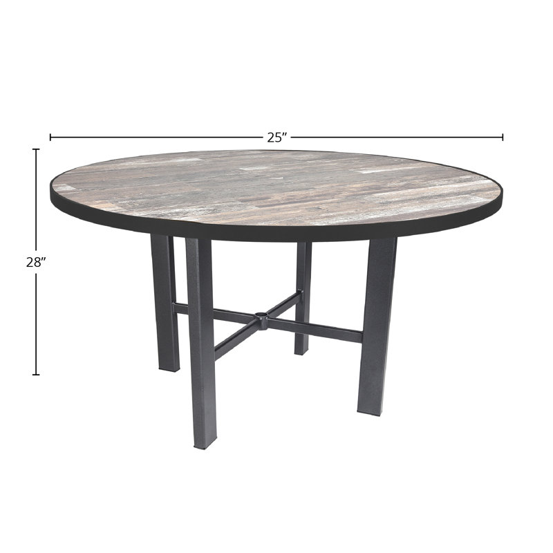 Tables Outdoor Round Bar Table, Copper Creek, Pallazo White, 29.5" H x 54" W x 54" D