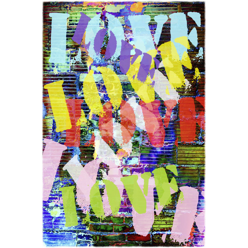 Graffiti Love I by Skip Nall - Wrapped Canvas Print, 46cm H x 30cm W x 3.8cm D