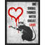 «Banksy Rat Red Heart Design» sur papier-98267542-98267540