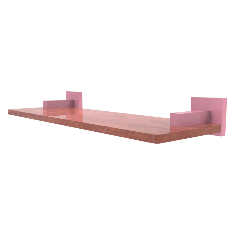 Montero Metal Floating Shelf, 2.5" H x 16" W x 5" D, Pink
